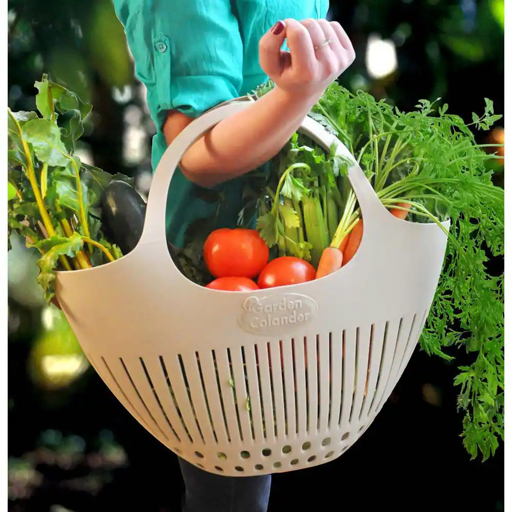 Blue Garden Colander Harvest Basket