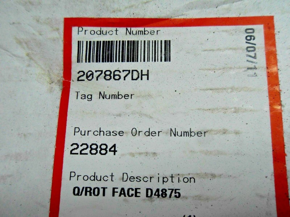 FLOWSERVE 207867DH-Q Q/ROT FACE D4875