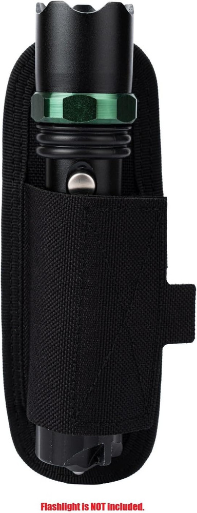 Compact Tactical Flashlight Holster Duty Belt Flash Light Pouch MOLLE Vest Backp