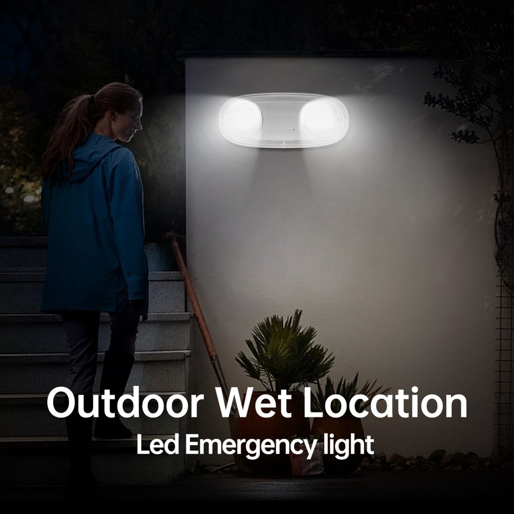 UL Listed-1 Pack outdoor emergency light with Exit Lights Battery for Home.
