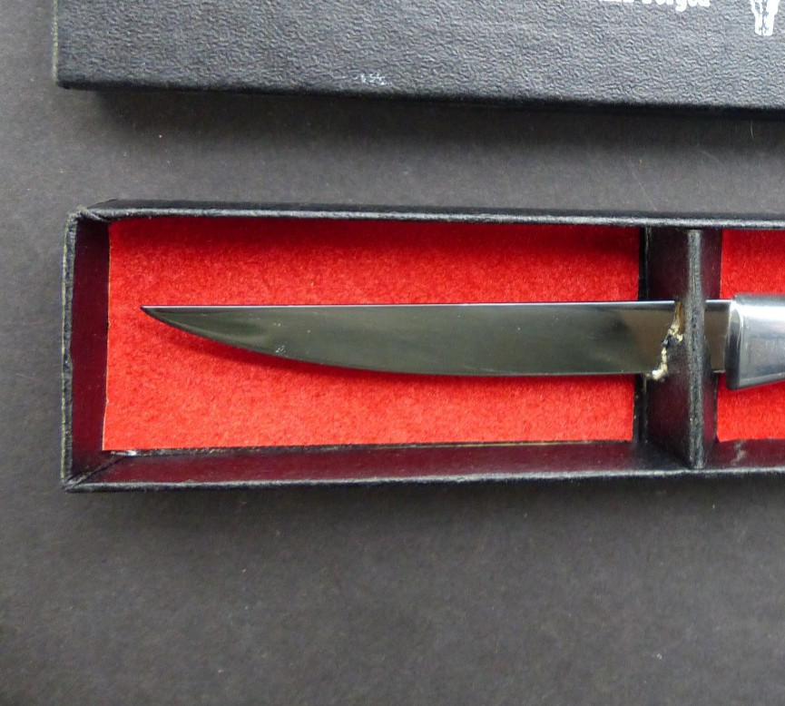 BARTEAUX Paring Knife NOS pixie bird & trout