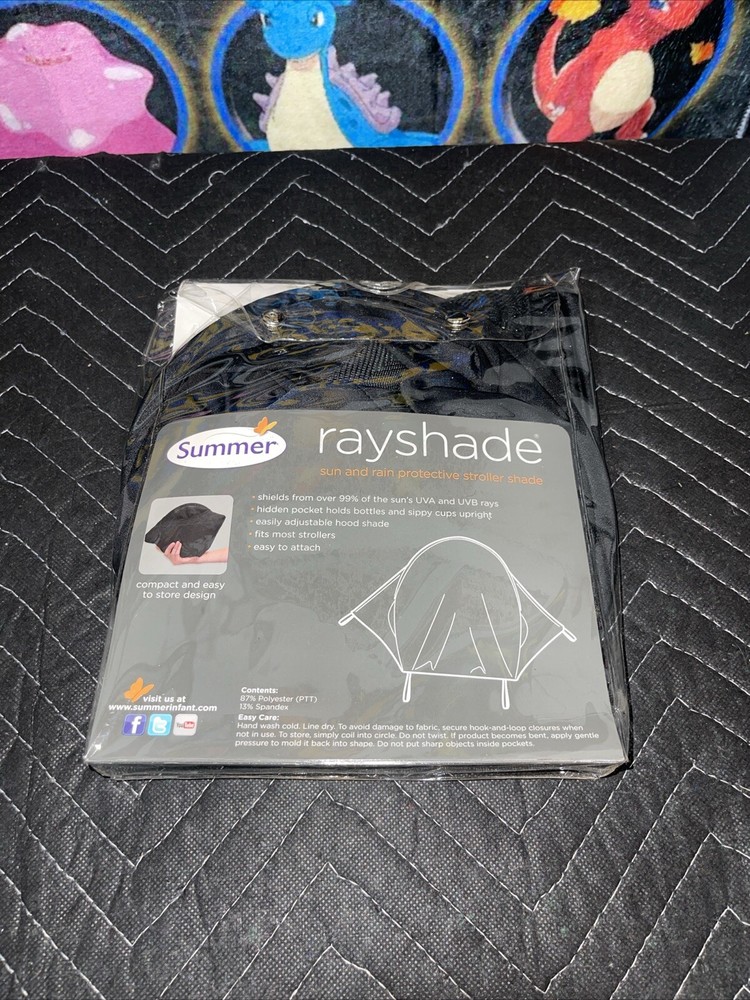 Summer Infant Rayshade UV Protective Stroller Shade Cover, Black