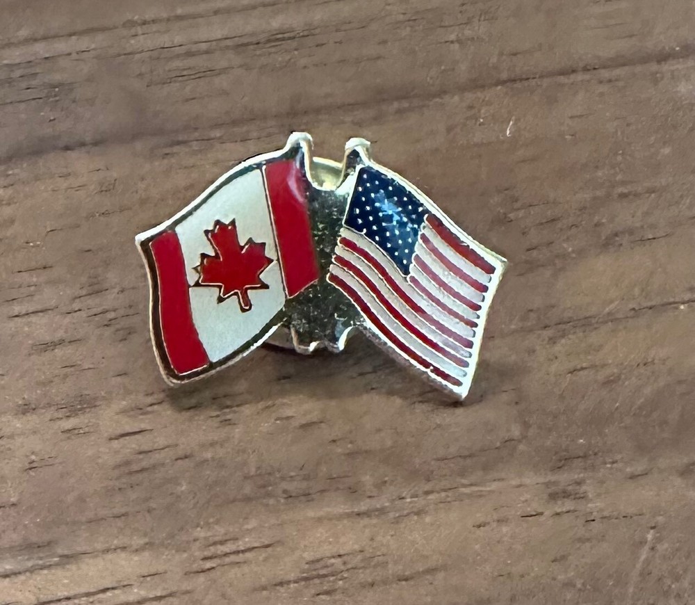 Canada USA Flags Pin
