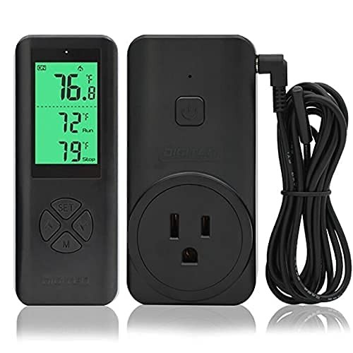 DIGITEN Wireless Temperature Controller WTC200 Thermostat Outlet Black