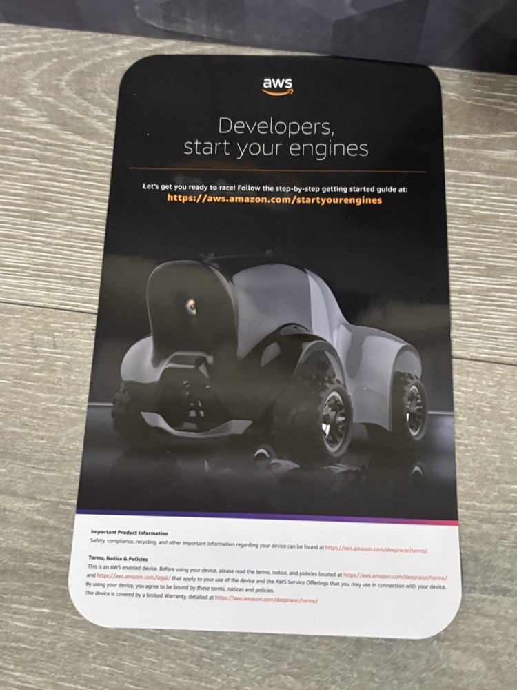 AWS DeepRacer Fully Autonomous 1/ 18th Scale Race Car ONLY for Developers
