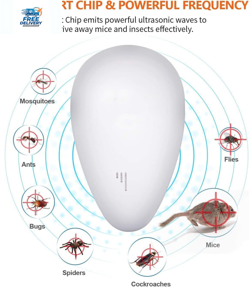 Ultrasonic Pest Repeller 6 Pack Indoor Plug In Bug Rodent Control