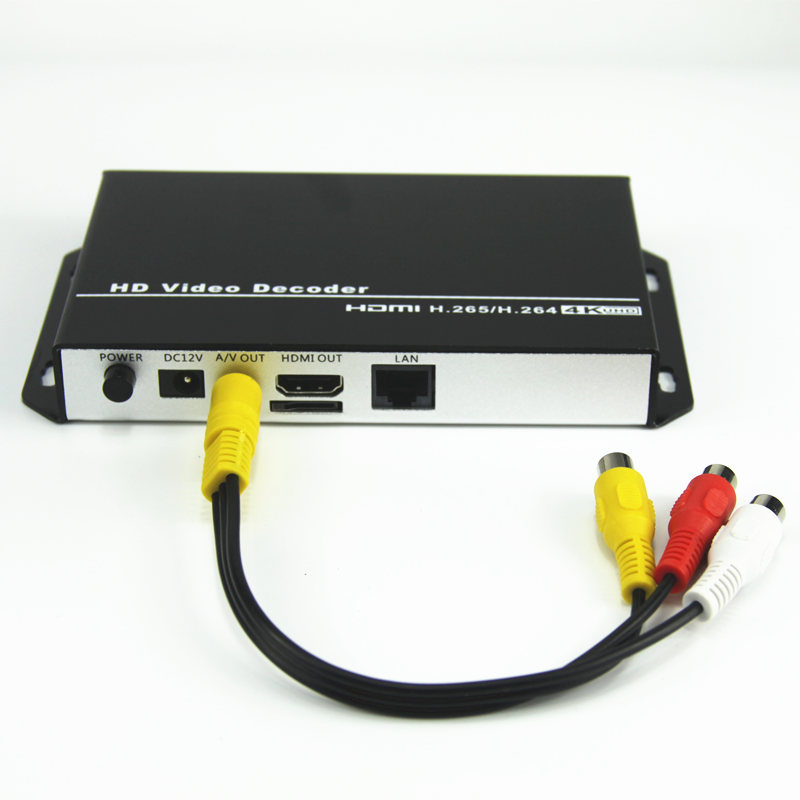 H.265 4K Lan in HDMI A/V Output Video Decoder Top Box Broadcast Device Encoder