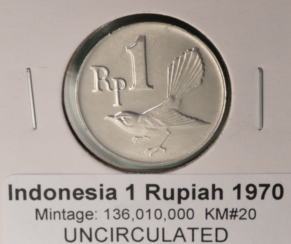 Indonesia 1 Rupiah 1970 - 1pc Uncirculated - KM# 20