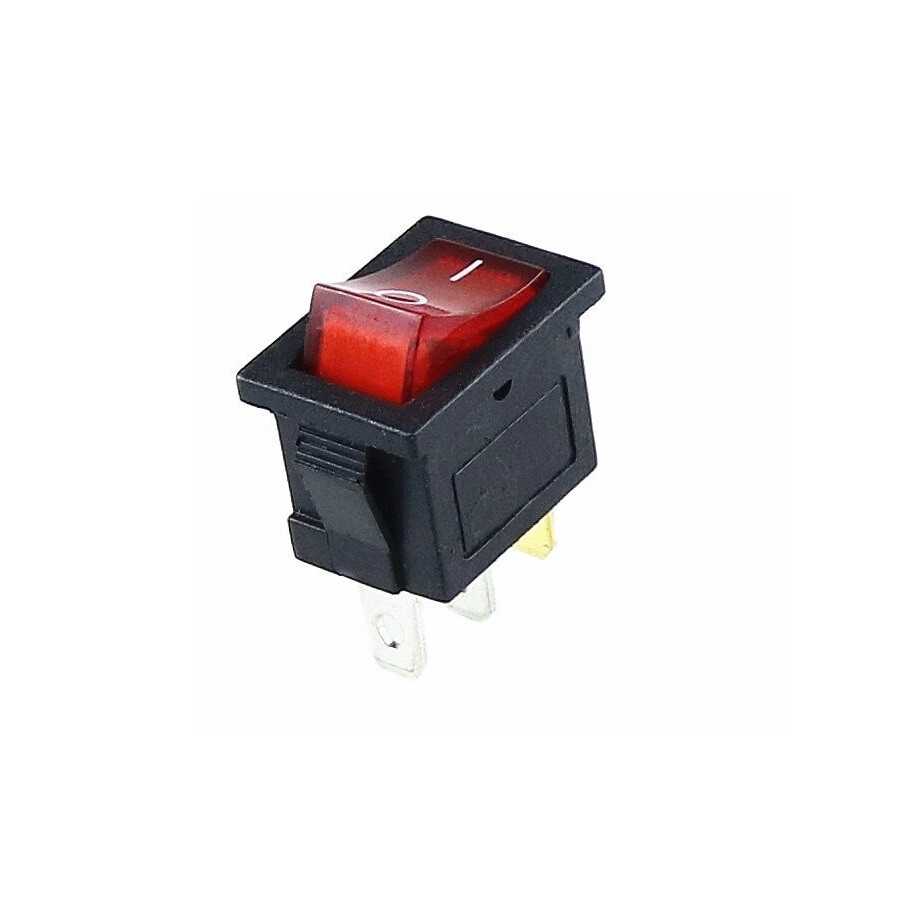 2x Red Rectangular Switch Rocker Lighted ON/OFF Car/Truck/Boat/RV AC 120V DC 12V