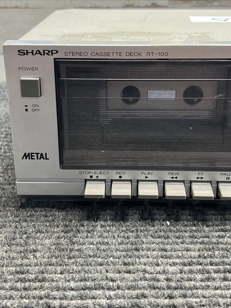 Used Sharp RT-100 Stereo Cassette Deck Dolby System - Powers On