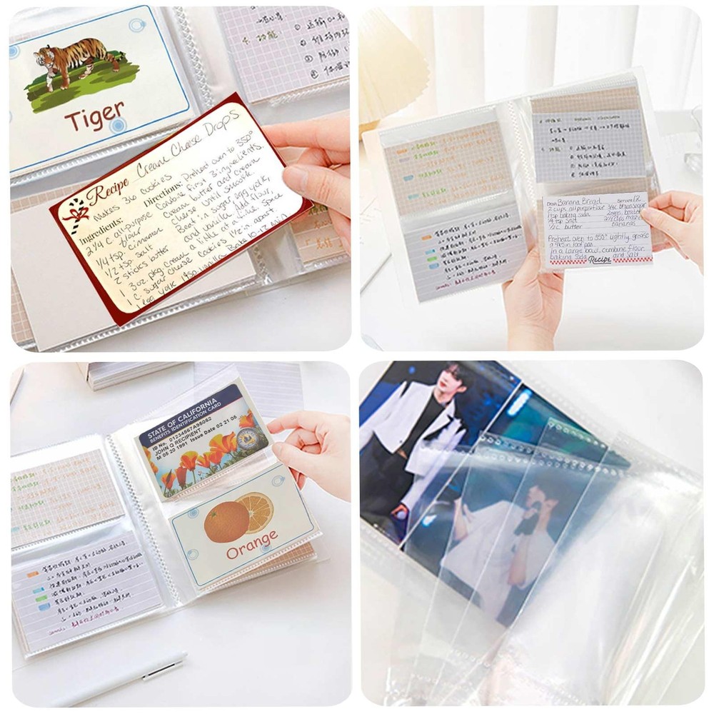 3x5 Index Card Organizer, BetterJonny Cards Clear Plastic Holder 1pcs