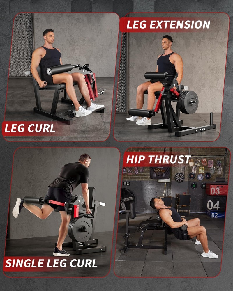 Leg Extension and Curl Machine 700LBS Capacity Adjustable Leg Curl Machine