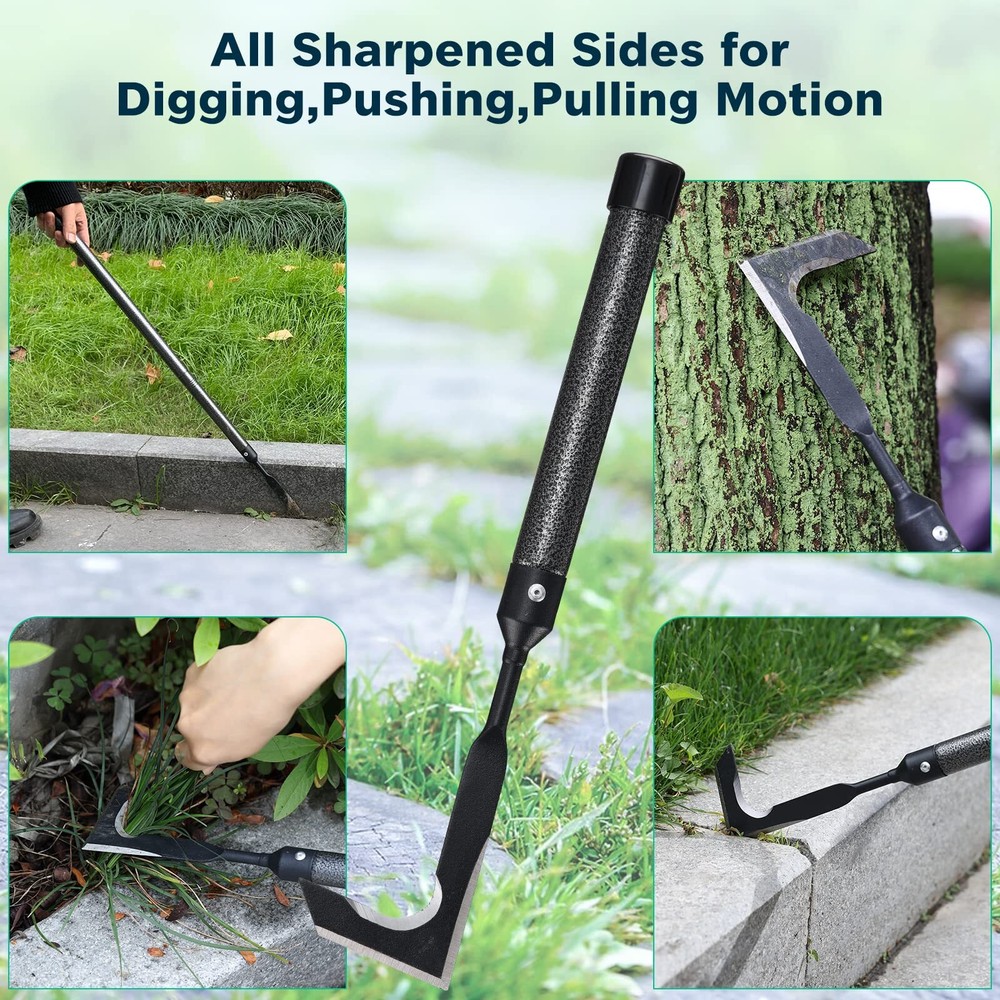 Crack Weeder, Manual Crevice Weeding Tool Weed Puller with 29” Handle for Sid...