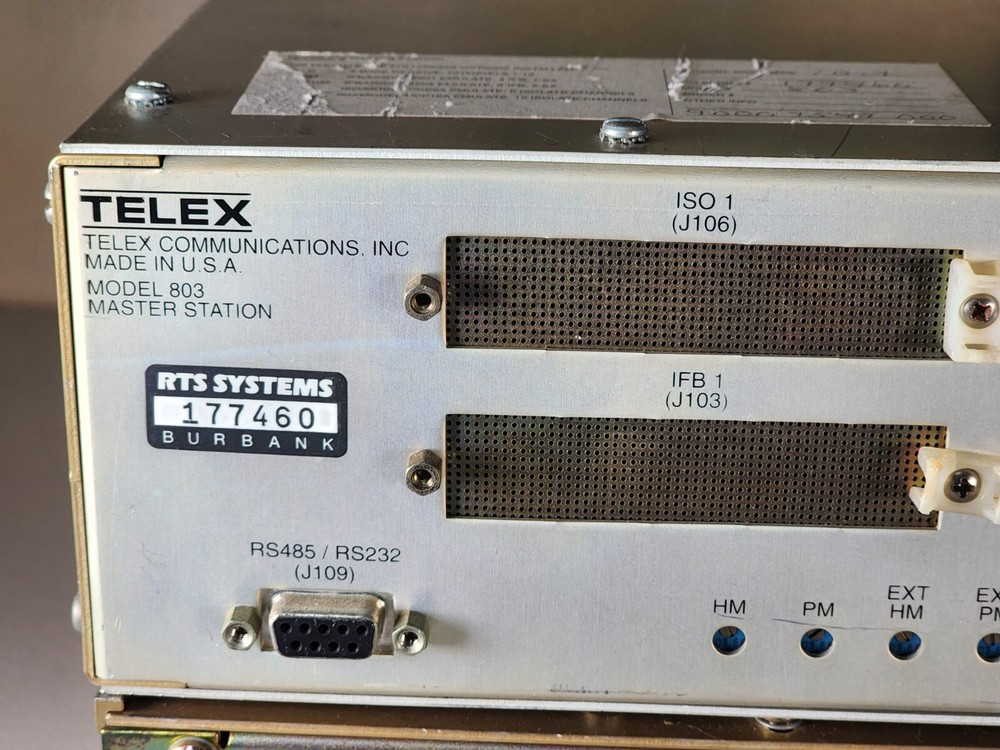 RTS 803 Master Station + RTS 862 Intercom System Interconnect