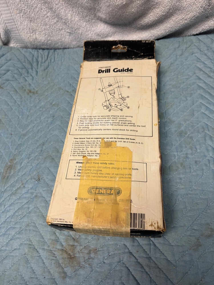 General Tools Model 36/37 Electric Drill Guide - instant drill press!