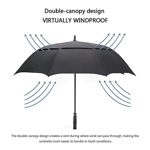 Extra Large Golf Umbrella 47-72 Inch, Automatic Open, Windproof, Waterproof, Dou