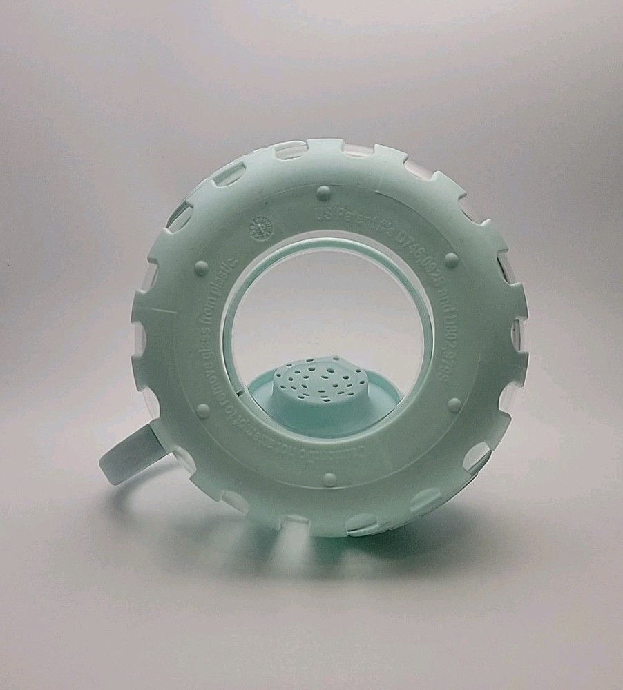 Ecolution Micro-Pop Microwave Glass Popcorn Popper Mint Green Lid Bowl