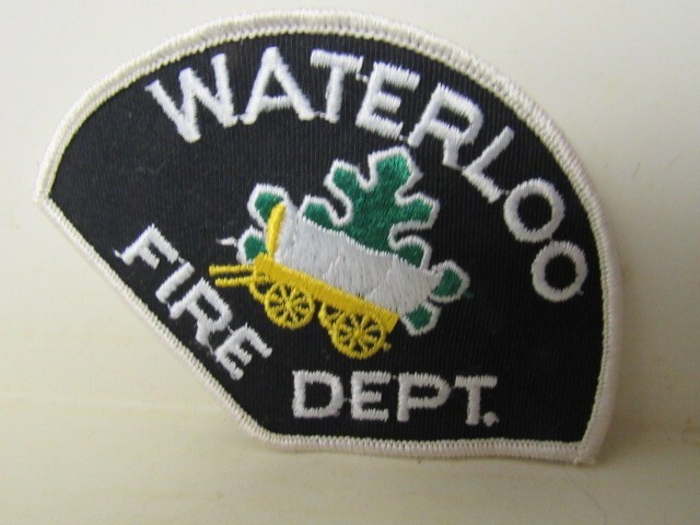 Waterloo Fire Department Ontario Canada Embroidered Patch