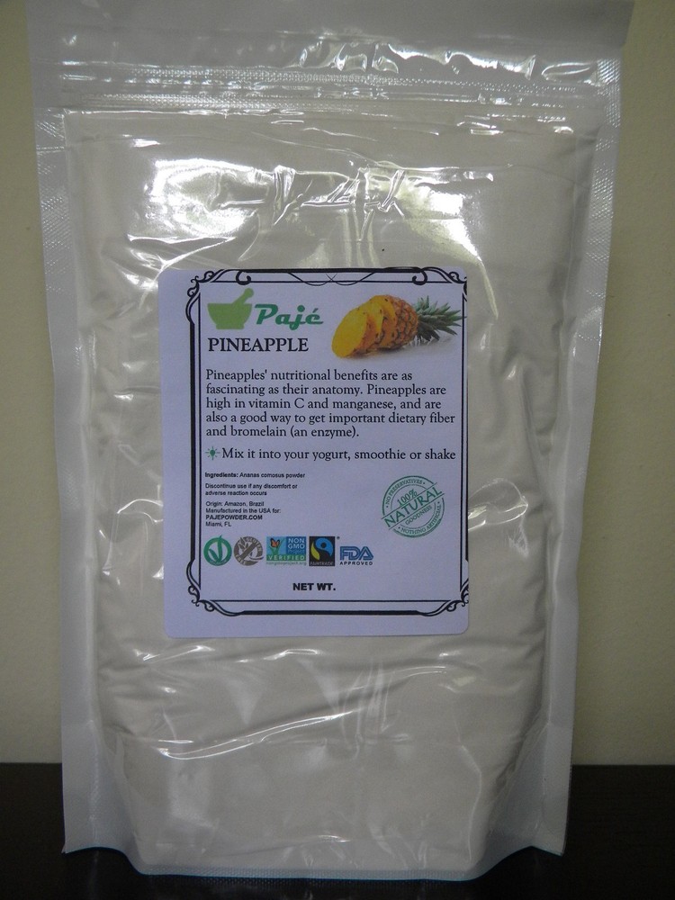 Pineapple fruit powder 32oz 2lb PAJE Immune system support, Bone strength