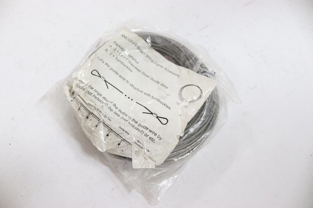 XMCOSY Smart String Light Accessory Guide Wire & Turnbuckles 98ft