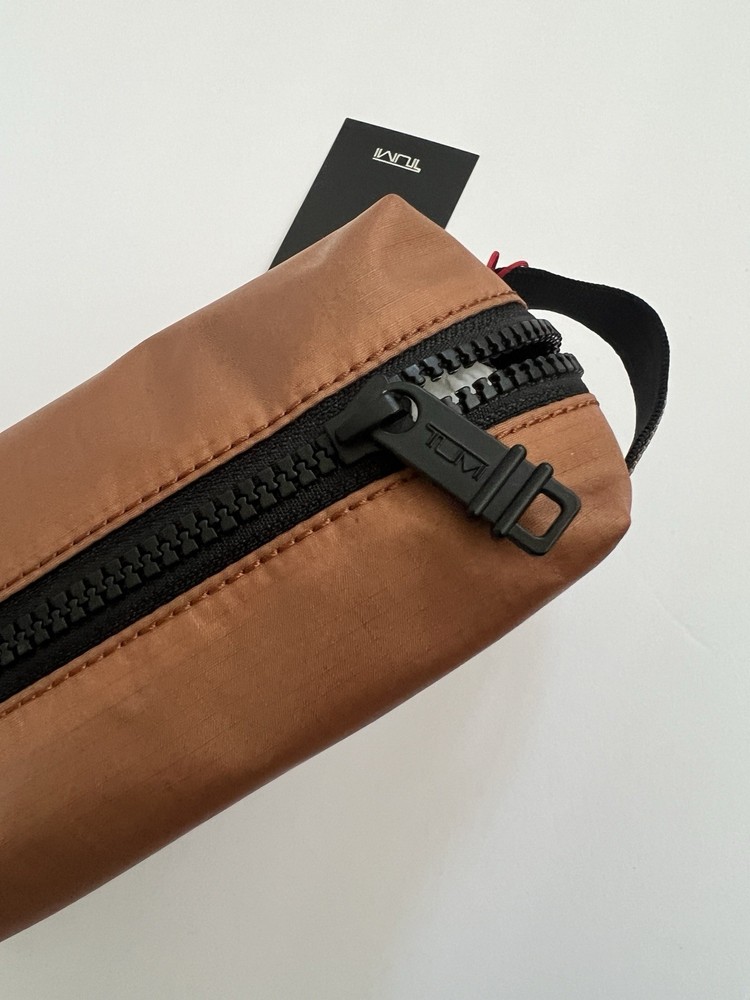 Tumi Cider Sand Medium Kit Travel Accessory Zipper Pouch Bag