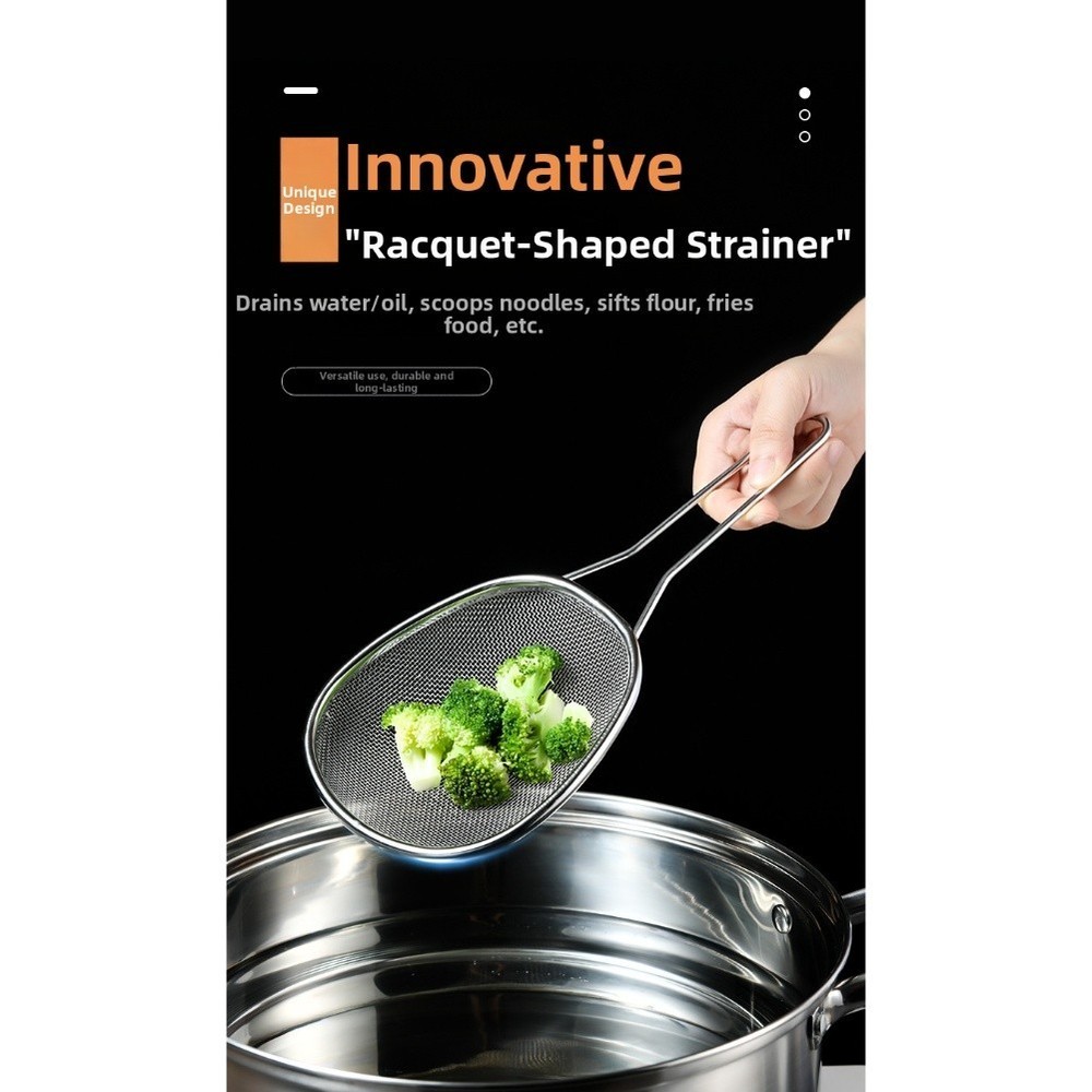 304 Stainless Steel Dumpling Strainer for Kitchen Use with Large Capacity