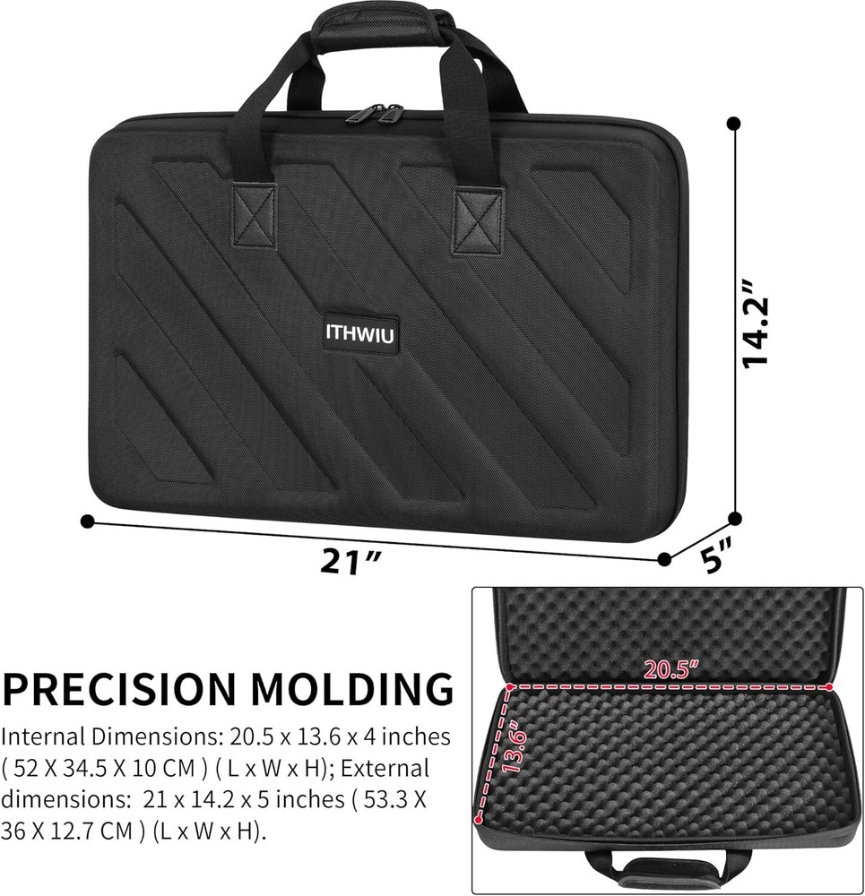 Stylish Travel Case for DDJ Controllers with Argyle Pattern and Buffer Sponge