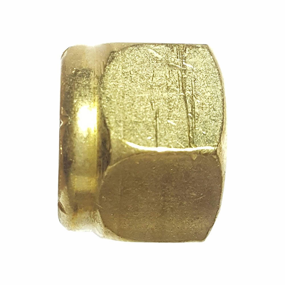 1/2-13 Solid Brass Hex Locknut Nylon Insert Elastic Stop Lock Nuts Qty 50