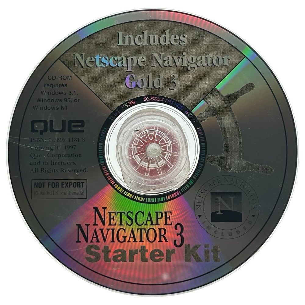 Netscape Navigator Gold 3 Starter Kit Microsoft Windows Software CD-ROM 1997