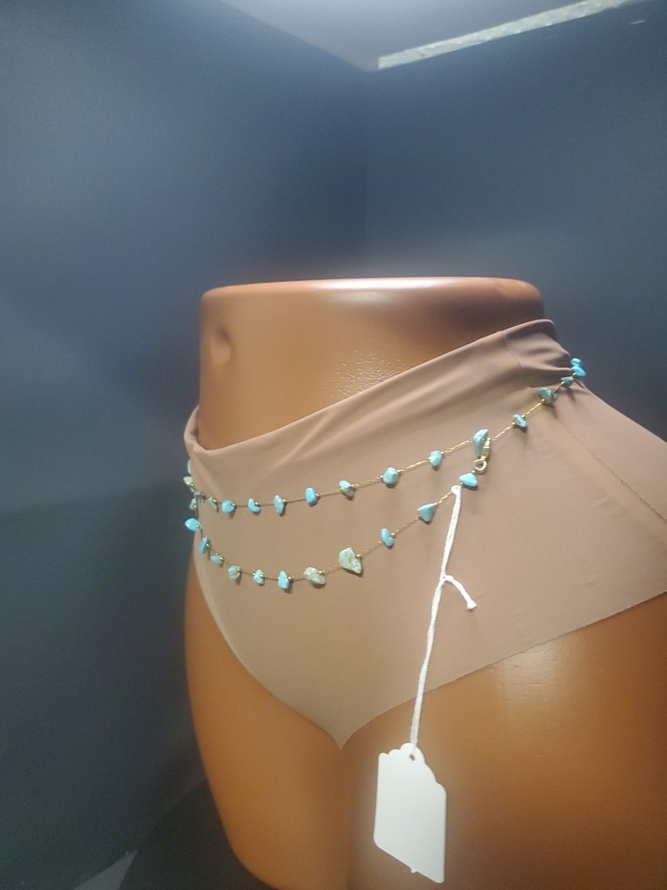 Sky Blue Crystal Waistbeads