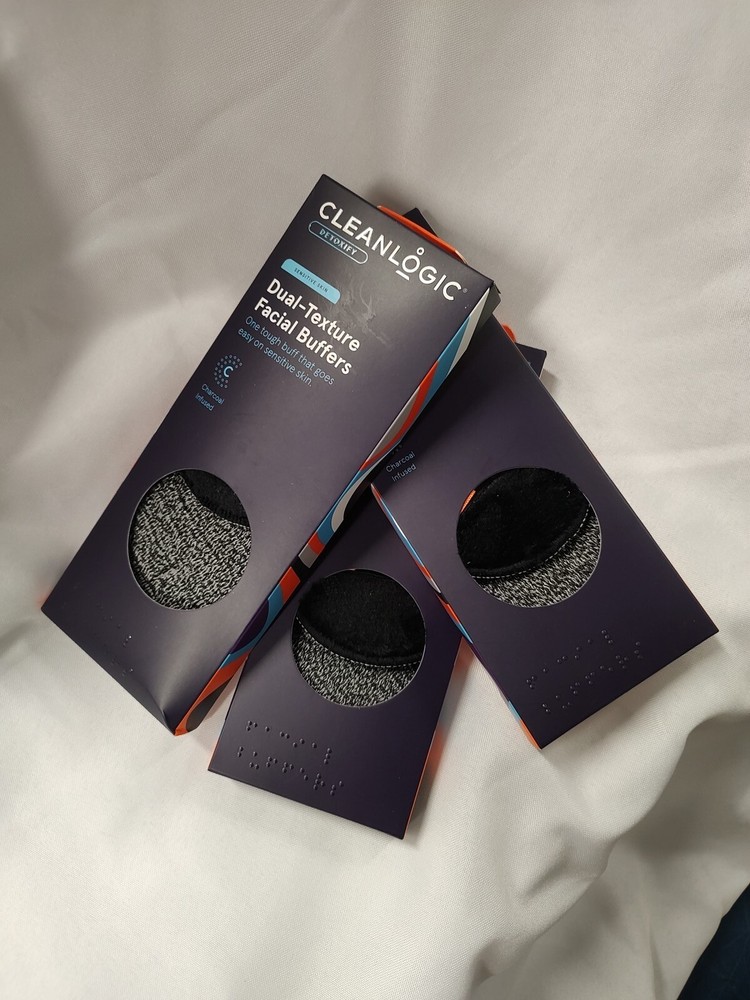 Cleanlogic Dual Texture Charcoal Buffers 3x Counts (9 Pads Total)