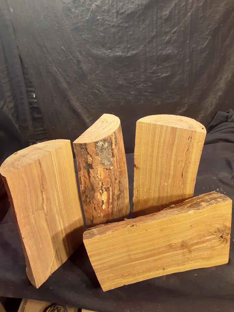 4 Pc Sumac lumber bowl blank & Carving Material  Jan19=01