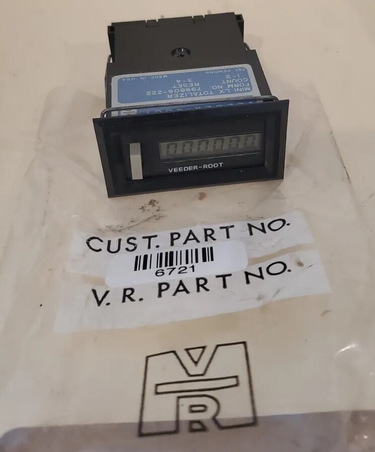 Danaher Controls VEEDER ROOT - 0799806-222 - 6 DIGIT LCD Mini Totalizer - (NEW)