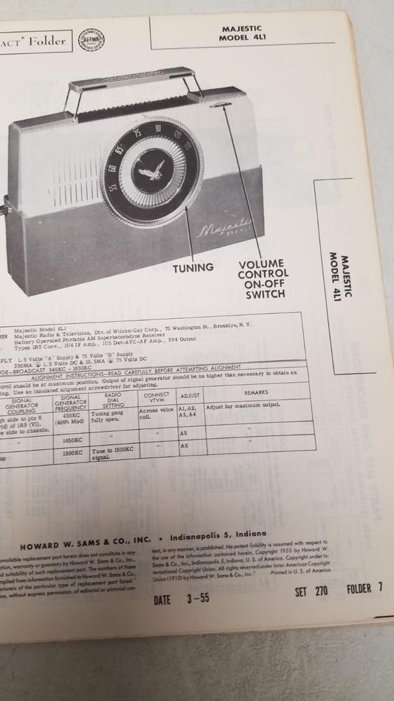 Sams Photo Fact #270 3/55 missing folder 18 (D)