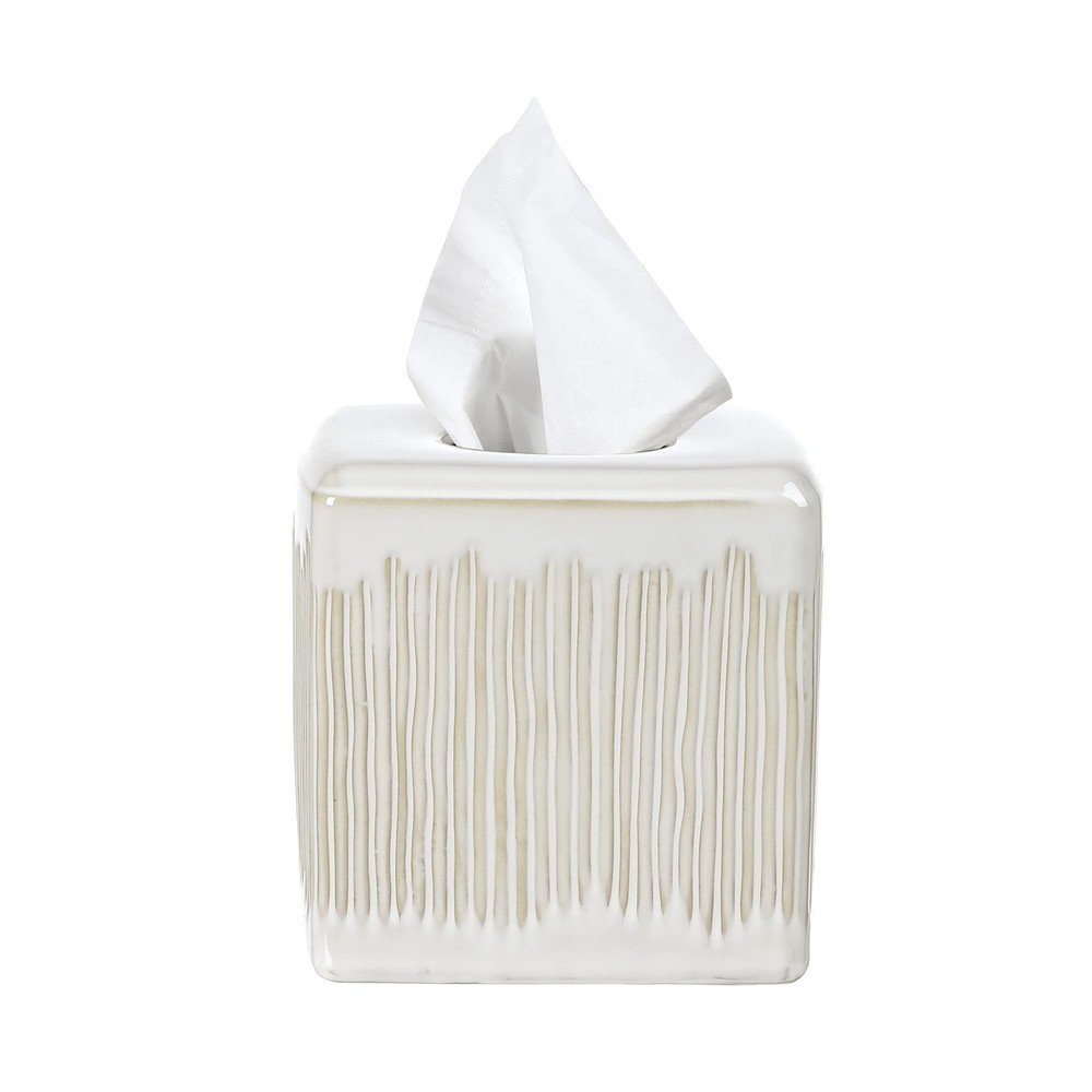 Bathroom Accessories - Ceramic Tissue Holder, Decorative Square Tissue Cover ...