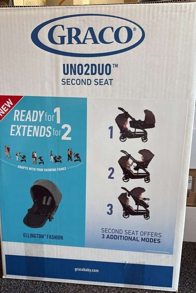 Graco Uno2Duo Stroller Second Seat, Ellington