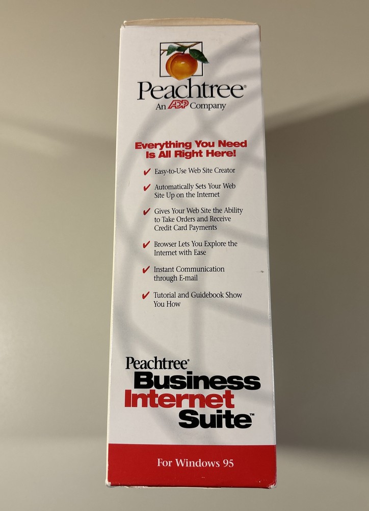 1996 PEACHTREE Business Internet Suite Software in Box