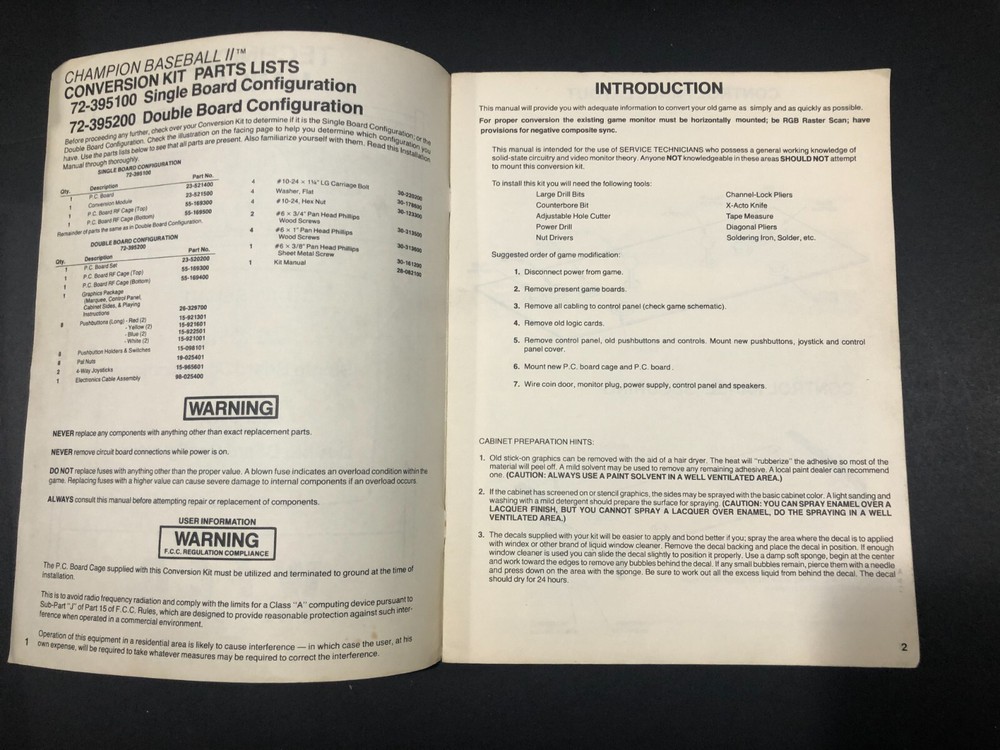 WICO Champion Baseball II Conversion Kit Manual