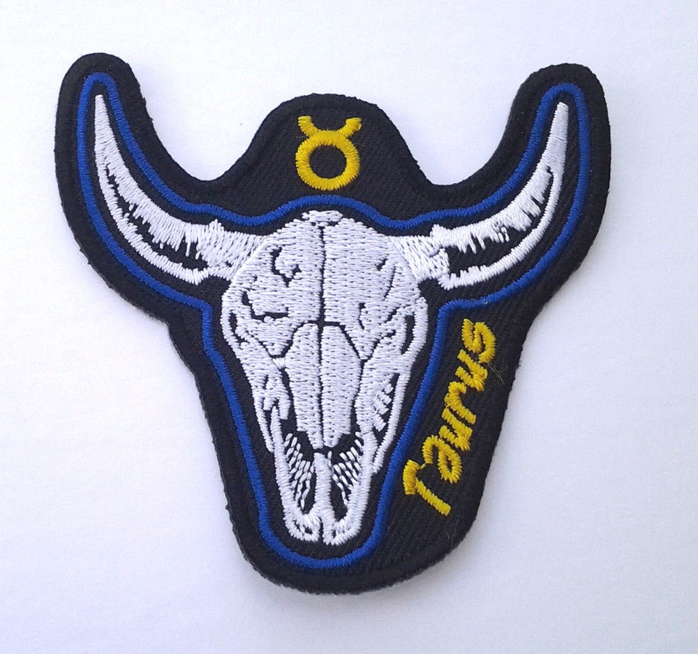 TAURUS EMBROIDERED ZODIAC (3") BIKER PATCH P5470 E