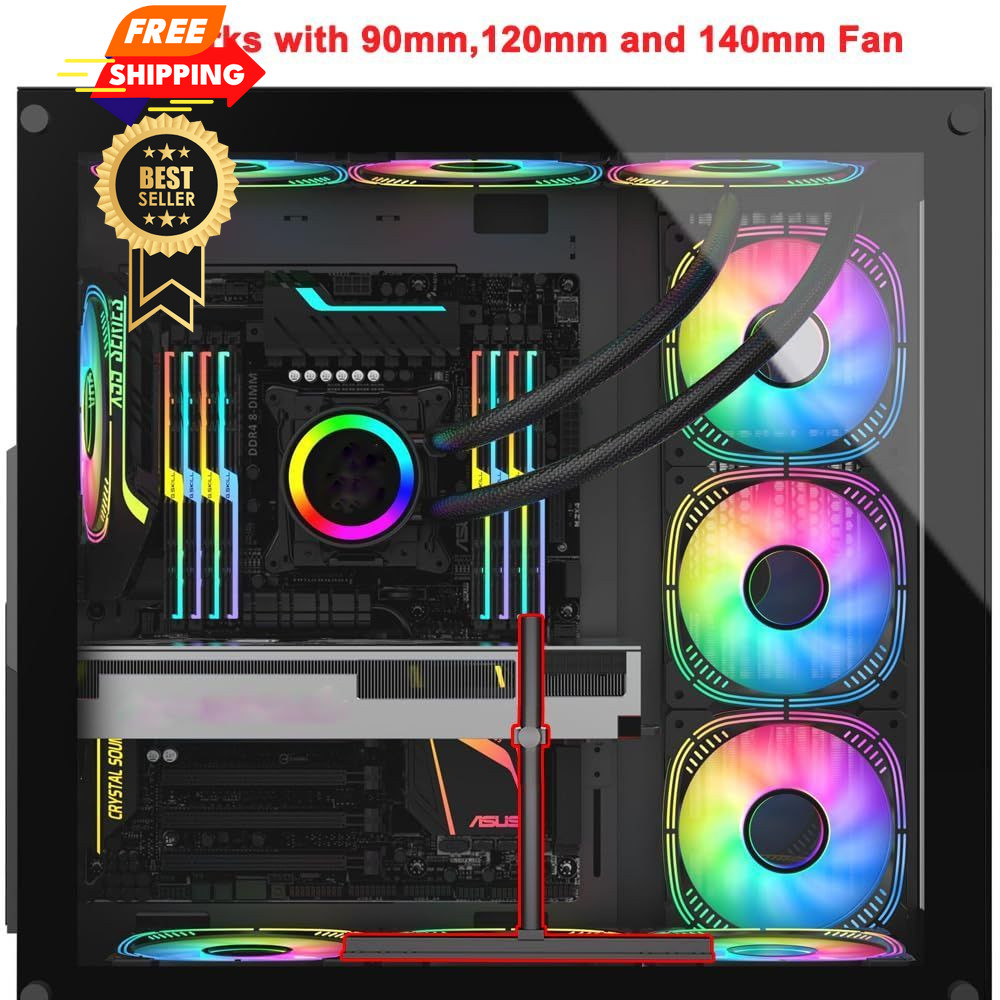 GPU Support Bracket, Graphics Card Support, Bracket Brace, 136mm, Black