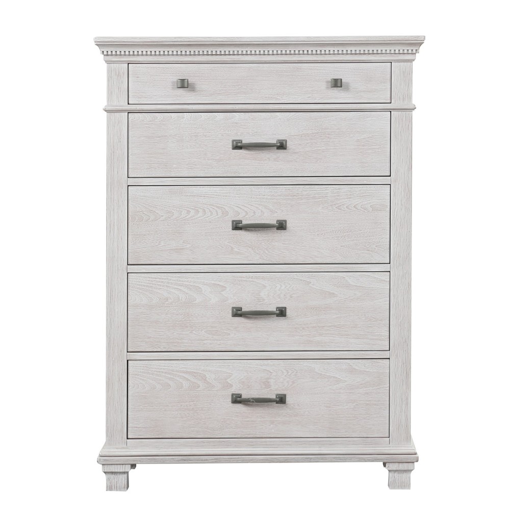 Eastern King Size 5pc Bed Set Transitional Weathered Gray Finish Bedroom