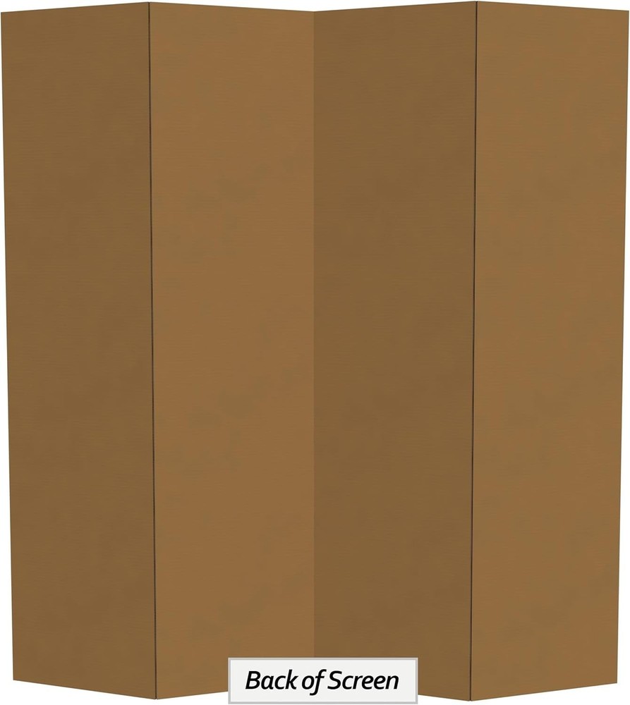 6 ft. Tall White Temporary Cardboard Folding Screen 4 Panel