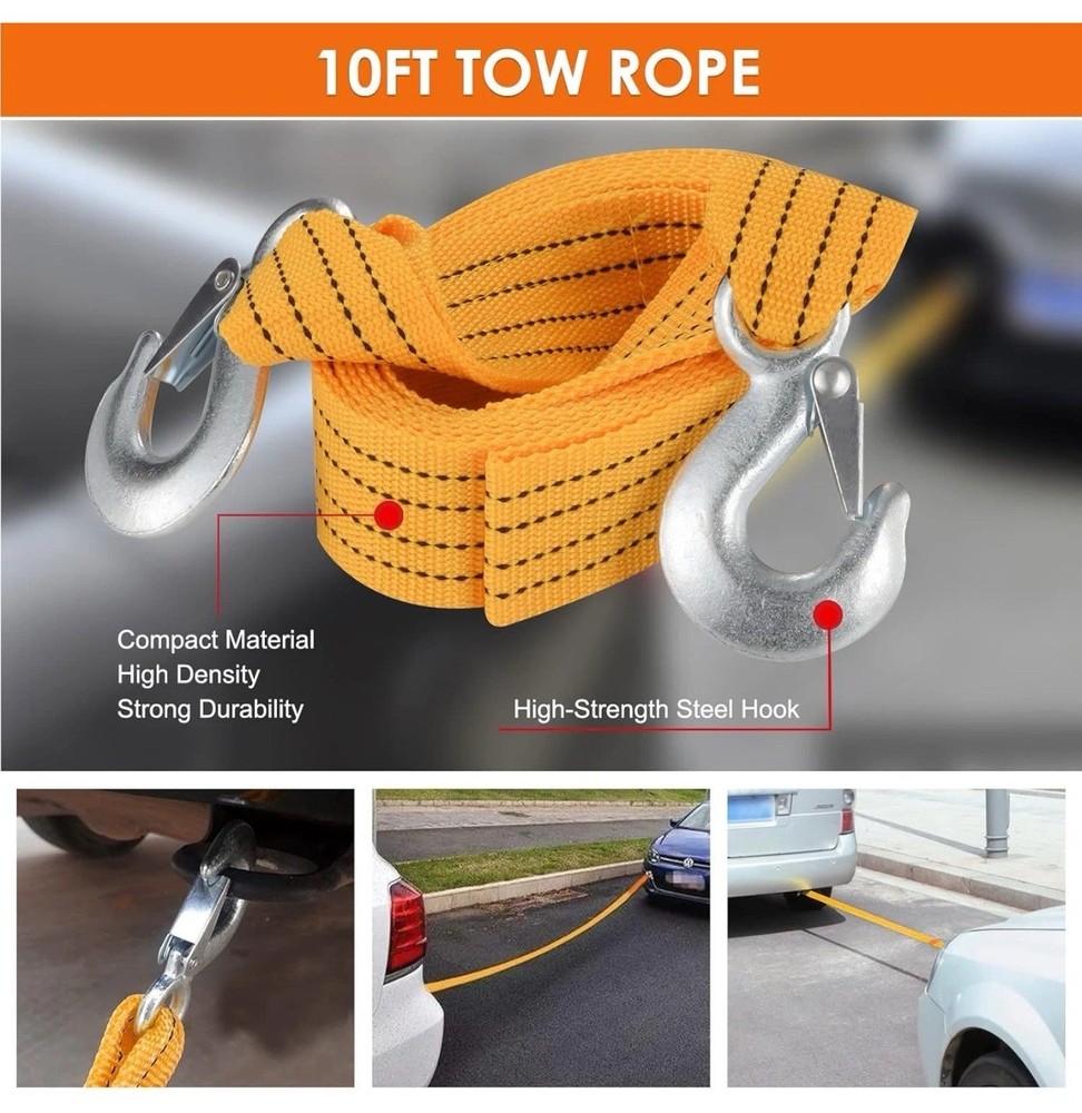 ThinkWork Emergency Car Kit Tools, Jumper Cables, First Aid Safety Driver Kit