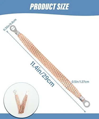 3PCS Automotive Ground Strap,Heavy Duty Engine Braided Copper Ground