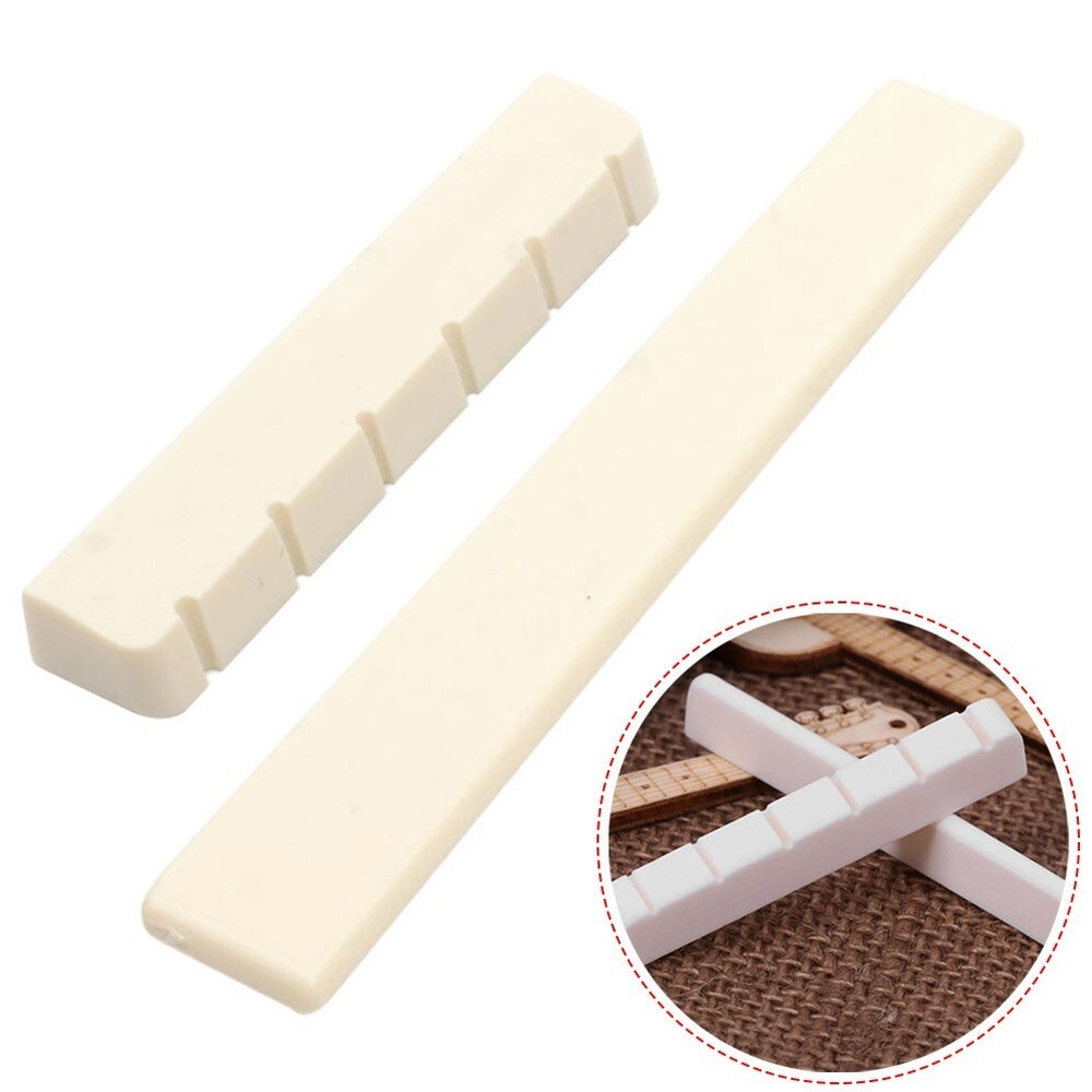 6 String Bone Classical Guitar Bridge Saddle and Nut Replacement Parts 80mm 52mm