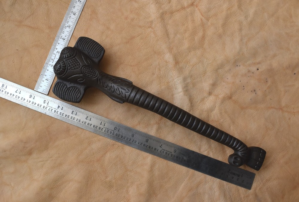 Vintage style Cast iron Large Front door gate Cabinet Elephant Face handle pull