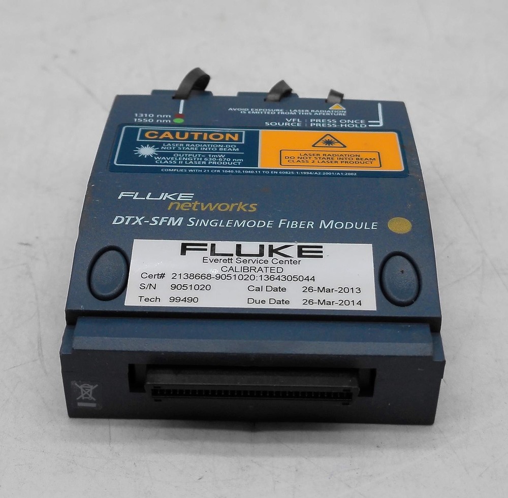 FLUKE NETWORKS DTX-SFM SINGLEMODE FIBER MODULE