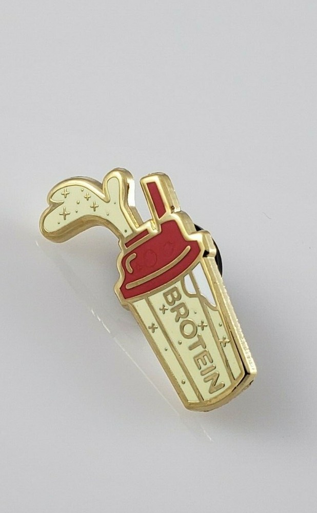 Brotein Shake Hat Lapel Pin approx 1.25" height