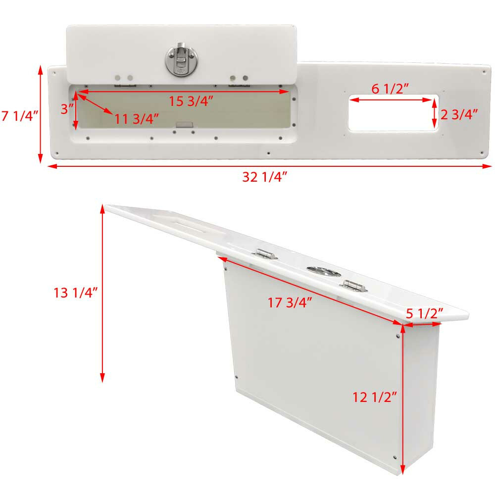 Sportsman Boat Electronics Panel 102234 | Open 312 CC w/ Storage Box