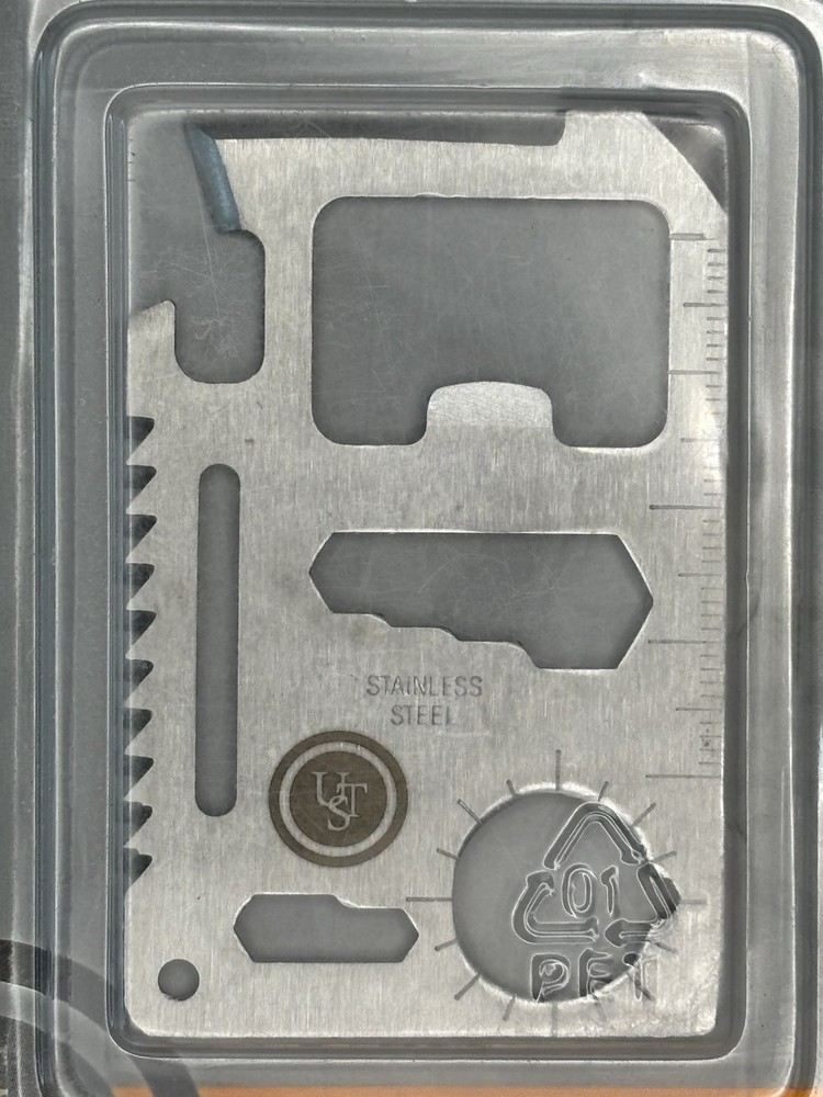 UST Pocket Sized Survival Card Tool - Multi-Tool - 11 tools